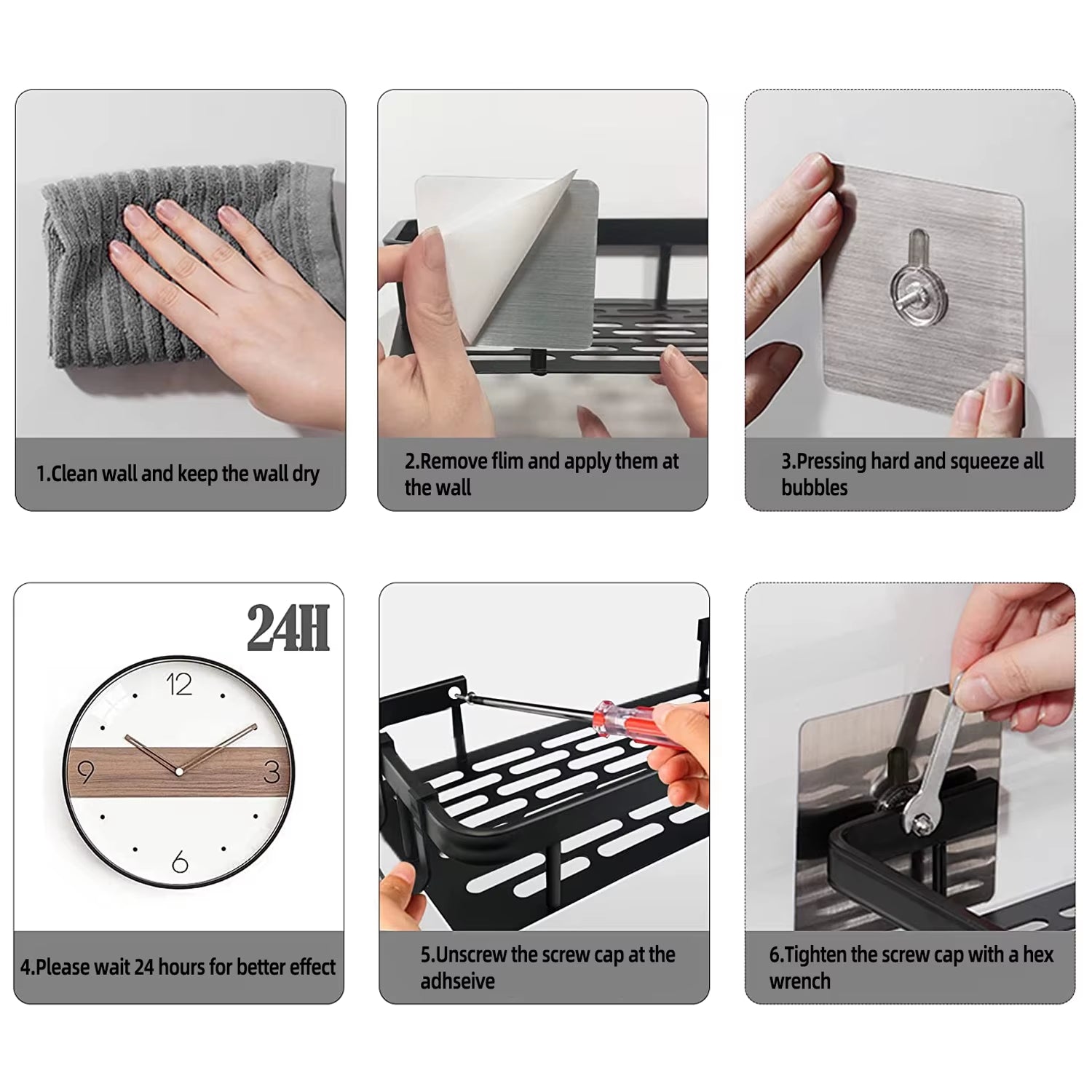 Wall Hanging Corner Rectangular Rack Bathroom Shelf Towel Rack Shelves Wall Shower Shampoo Rack No Drill Shelf Tripod